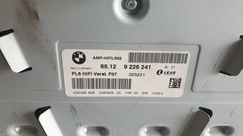 Amplificator audio BMW Seria 7 Sedan F01 cod piesa : 9226241