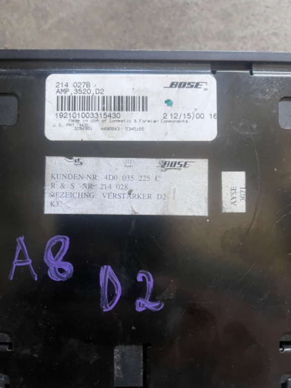 Amplificator audio Bose Audi A8 D2 4D003