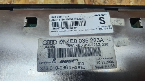 Amplificator audio BOSE Audi A8 D3 (4E2) 4.0 TDI 2004