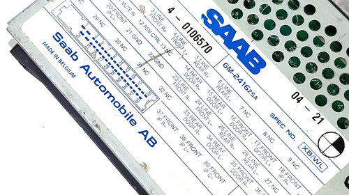 Amplificator Audio Saab 9-5 (YS3E) 1997 - 2009 4617163, GM2416ZSA, 2416ZSA