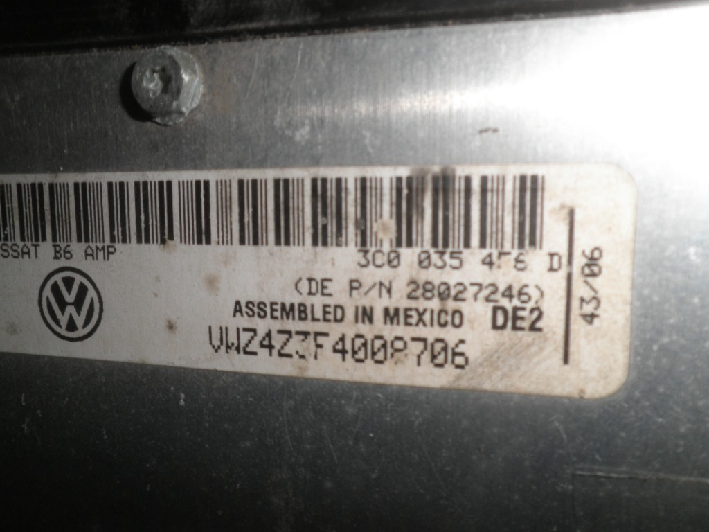 Amplificator audio VW Passat B6 3C003545