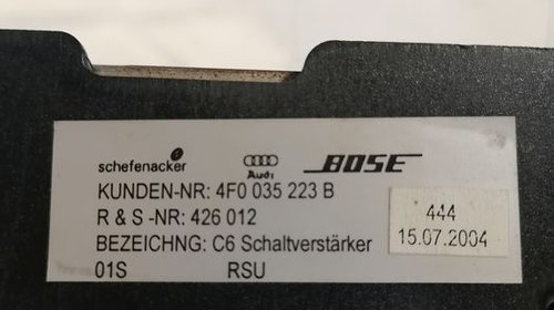 Amplificator Bose Audi A6 c6 4F