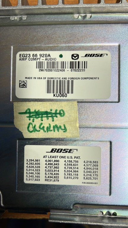 Amplificator BOSE Original Mazda CX-7 COD: EG2366920A