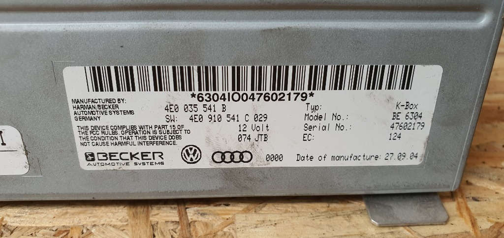 Amplificator radio 4E0035541B 4E0035541 Audi A8
