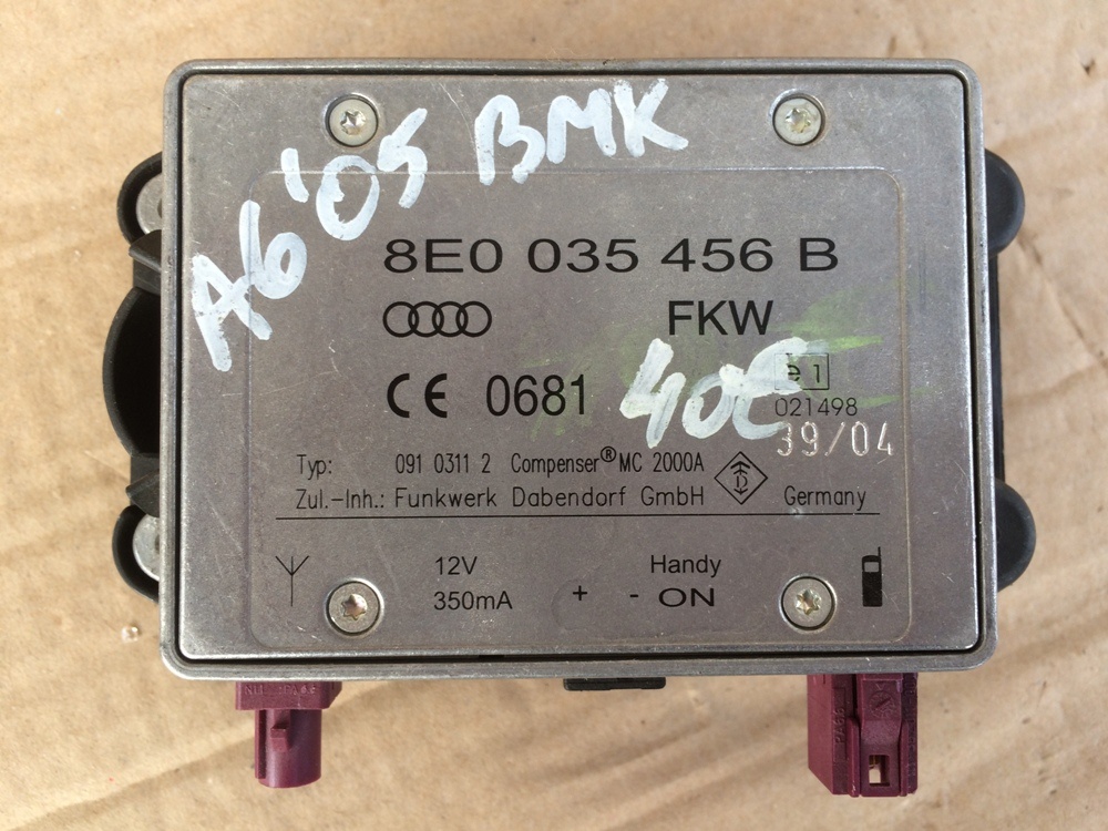 Amplificator semnal Audi A4 A6 cod 8E0035456B 8E0 035 456 B