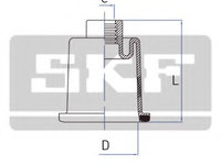 Ansamblu burduf directie VKJP 2134 SKF pentru CitroEn Xm CitroEn Xantia Peugeot 405 Peugeot 605 Peugeot 406