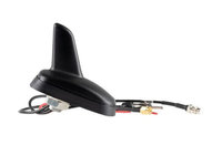 Antena auto reala Rechin, AM/FM, GSM, GPS, 12V, diam gaura fixare 15mm, culoare negru