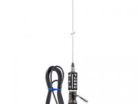 Antena CB LEMM MiniTurbo AT-1002, lungime 110 cm, castig 2dB, 26.5-27.5Mhz, 200W, cablu RG58 4m, fabricata in Italia PNI-AT-1002