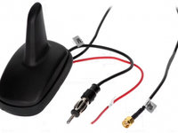 Antena SHARK AM FM GPS DIN SMA-A 12VDC RG174