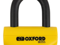 Antifurt Blocator Disc Frana Moto Oxford Boss Disc Lock 16mm Shackle Galben OF46B