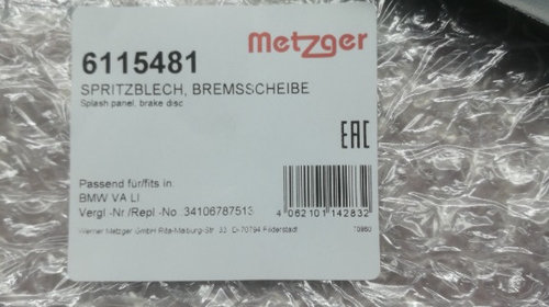 Apărătoare tabla protecție disc frana fata BMW X3 F25 2.0 d 2013