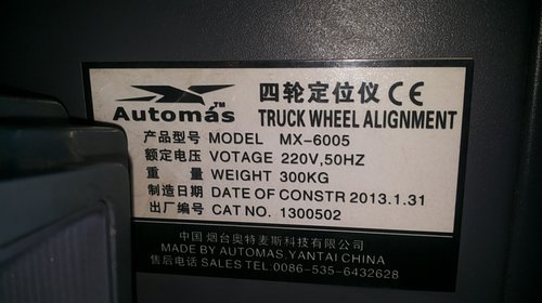 Aparat geometrie roti auto+camion Automas MX-6005