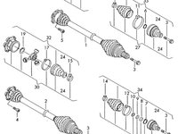 Aparatoare stanga tripoda planetara cutie Audi A6 4F C6 3.0 TDI BMK OEM 8E0407719A