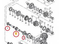 Arbore cutie de viteze T4 2003 5 viteze rulment role pinion viteza 3