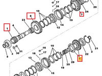Arbore secundar pinion receptor - cutie de viteze Citroen C-Crosser 4x4 2.2 HDI 6 trepte