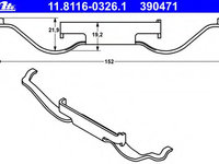 Arc etrier frana 11 8116-0326 1 ATE pentru Vw Sharan Ford Galaxy Seat Alhambra CitroEn C4 Peugeot 308 CitroEn Grand