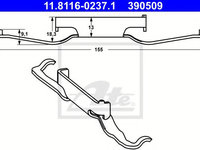 Arc, etrier frana ALFA ROMEO 159 (939) (2005 - 2011) ATE 11.8116-0237.1