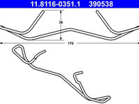 Arc, etrier frana ATE 11.8116-0351.1