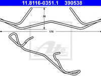 Arc, etrier frana AUDI A1 Sportback (8XA, 8XF, 8XK) (2011 - 2020) ATE 11.8116-0351.1