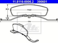 Arc, etrier frana AUDI A4 (8E2, B6), AUDI A4 Avant (8E5, B6), AUDI A4 Cabriolet (8H7, B6, 8HE, B7) - ATE 11.8116-0006.2