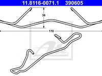 Arc, etrier frana AUDI A4 (8W2, B9) (2015 - 2016) ATE 11.8116-0071.1 piesa NOUA