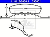 Arc, etrier frana AUDI A4 Cabriolet (8H7, B6, 8HE, B7) (2002 - 2009) ATE 11.8116-0006.2 piesa NOUA