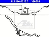 Arc, etrier frana AUDI A8 (4H) (2009 - 2016) ATE 11.8116-0018.2 piesa NOUA