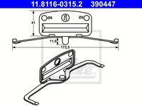 Arc, etrier frana BMW Seria 7 (E65, E66, E67) (2001 - 2009) ATE 11.8116-0315.2 piesa NOUA