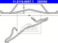 Arc, etrier frana DAEWOO LANOS (KLAT) (1997 - 2016) ATE 11.8116-0097.1 piesa NOUA