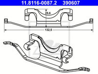 Arc, etrier frana MERCEDES E-CLASS (W212) (2009 - 2016) ATE 11.8116-0087.2 piesa NOUA