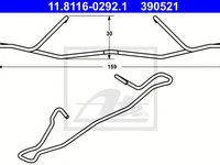 Arc, etrier frana OPEL COMBO caroserie inchisa/combi (2001 - 2016) ATE 11.8116-0292.1