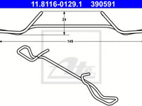 Arc, etrier frana OPEL CORSA A caroserie (1986 - 1994) ATE 11.8116-0129.1