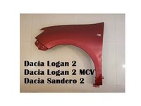 Aripa fata stanga vopsita rosu Dacia Logan 2 MCV 2013-2020 NOUA (Rosu B76)