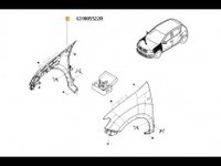 ARIPA FATA Stanga/DR,LOGAN II/SANDERO II,AN 2012-2019,PIESA ORIGINALA DIN STOC