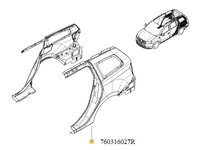 Aripa spate stanga model break Logan II MCV (2013 - Prezent) 760316027R