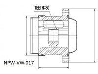 Articulatie Interior, 1.4Tdi/1.9 tdi VW Polo 01-, Npw-VW-017