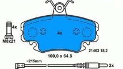 ate 602834 placute frana punte fata dacia logan