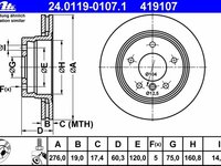 Ate disc frana spate bmw e36, e46