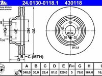 Ate set 2 discuri frana fata pt bmw 7(e65,e66)