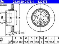 Ate set 2 discuri frana spate pt bmw 7(e65,e66)