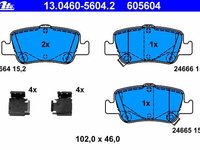 Ate set 4 placute frana spate pt toyota auris