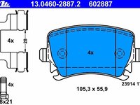 Ate set 4placute frana spate pt vw passat