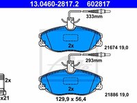 Ate set placute frana fata pt citroen xsara, peugeot 306, 406