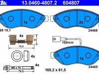 Ate set placute frana fata pt jumper,ducato,boxer dupa 2006