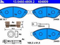 Ate set placute frana fata pt jumper,ducato,boxer model dupa 2006