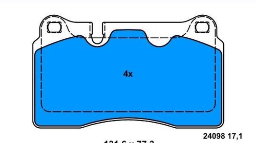 Ate set placute frana fata pt vw touareg