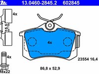 Ate set placute frana spate cu accesorii pt renault