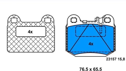 Ate set placute frana spate pt mercedes m-cla