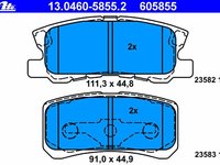 Ate set placute frana spate pt sebering,citroen c4,jeep compass,