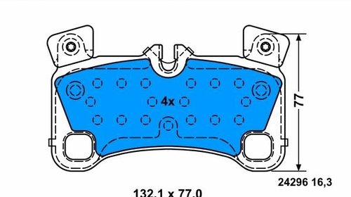 Ate set placute frana spate pt vw touareg,aud